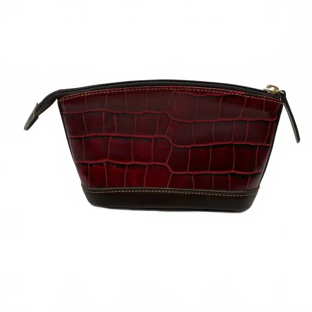 Dooney & Bourke Red Leather Croc Clutch | OS Regular